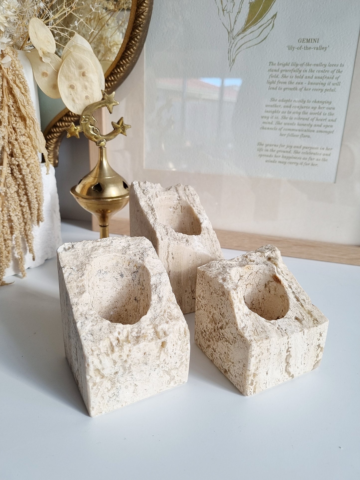 Stone Candle Holders