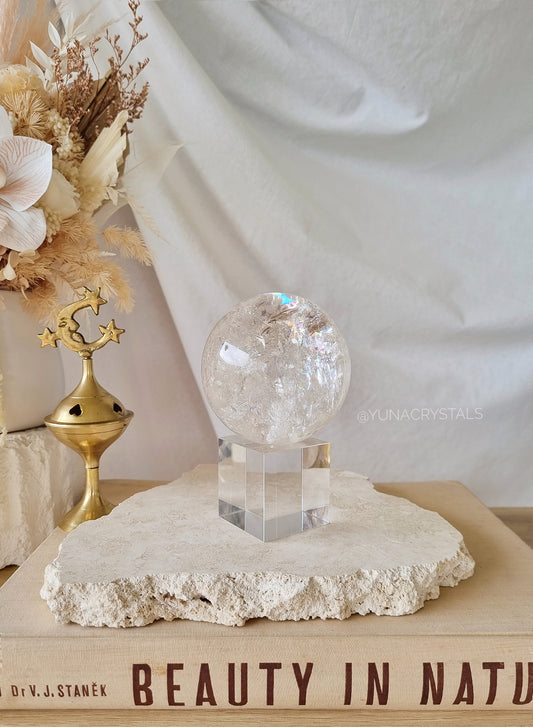 Glass Pillar Sphere Stand