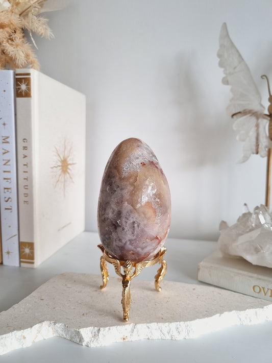 Pink Amethyst Egg on stand | PAE03