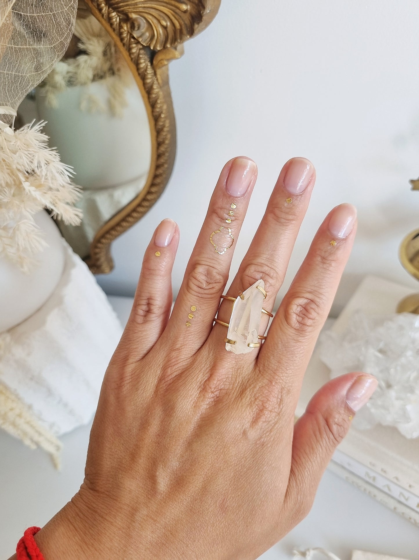 Lemurian Ring on gold plated band | LMR2