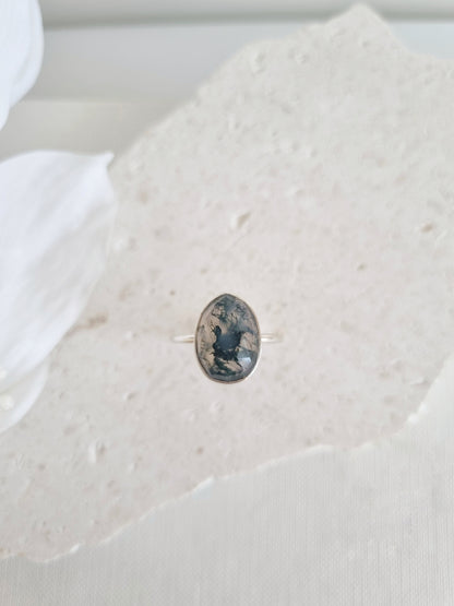 Moss Agate Ring | Size 7