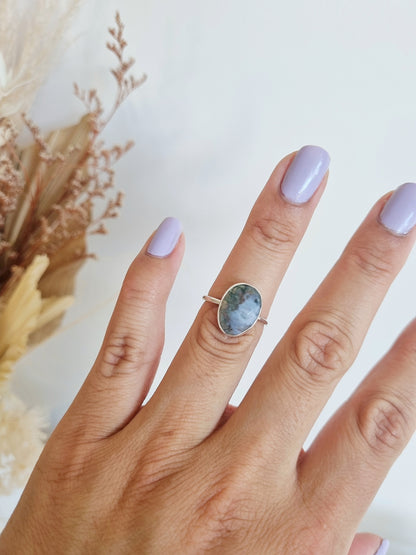 Moss Agate Ring | Size 7