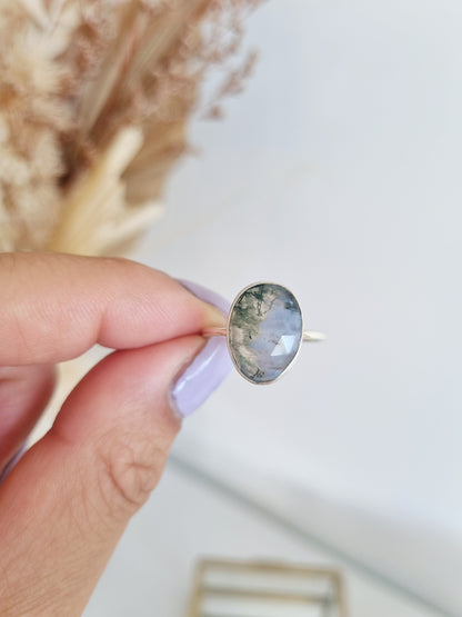 Moss Agate Ring | Size 7