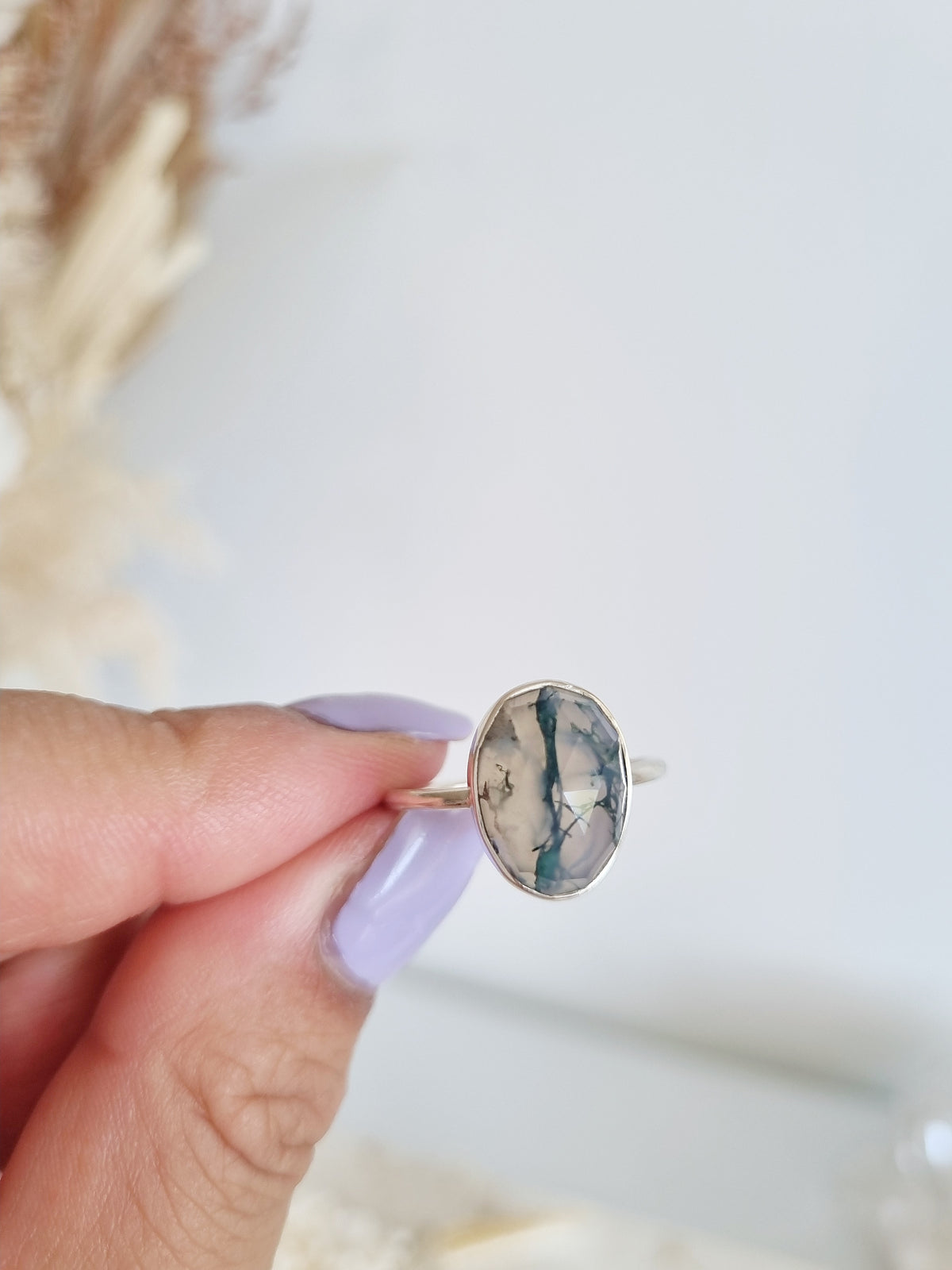 Moss Agate Ring | Size 9