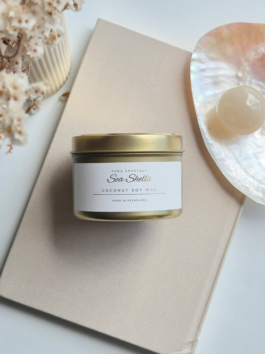 Sea Shells Travel Candle