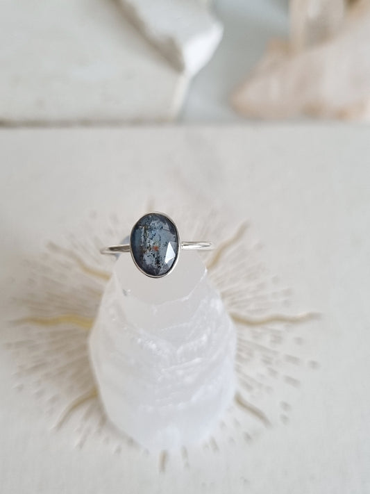 Moss Kyanite Ring| Size 8.5