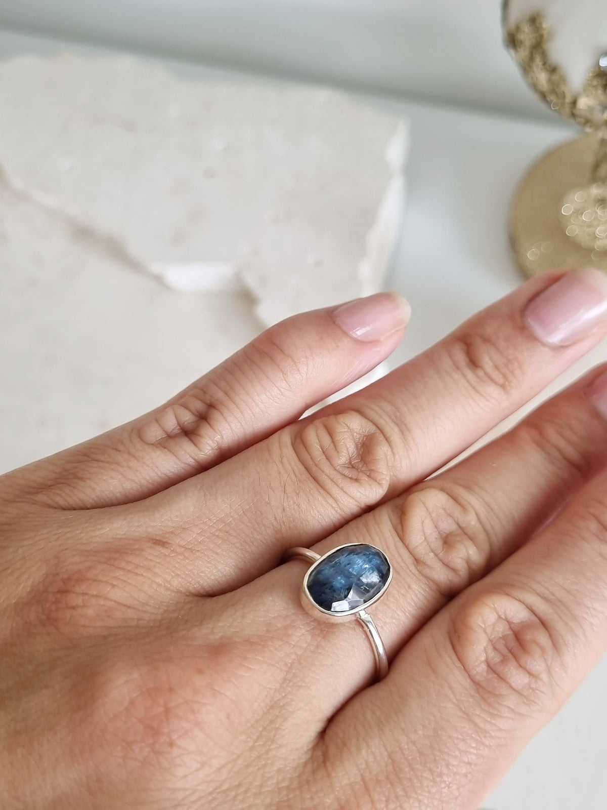Moss Kyanite Ring| Size 10