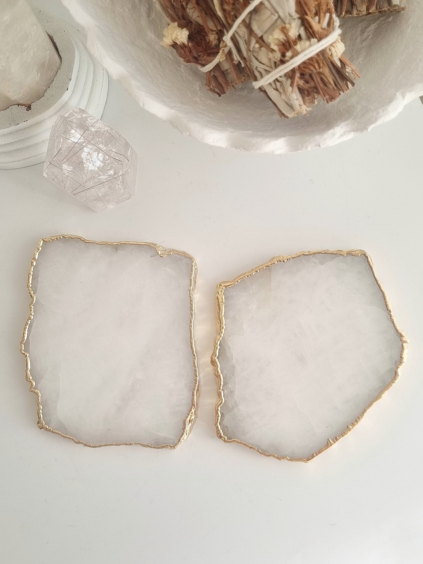 Clear Quartz Coasters