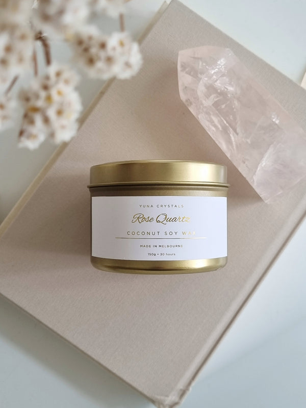Rose Quartz Travel Candle
