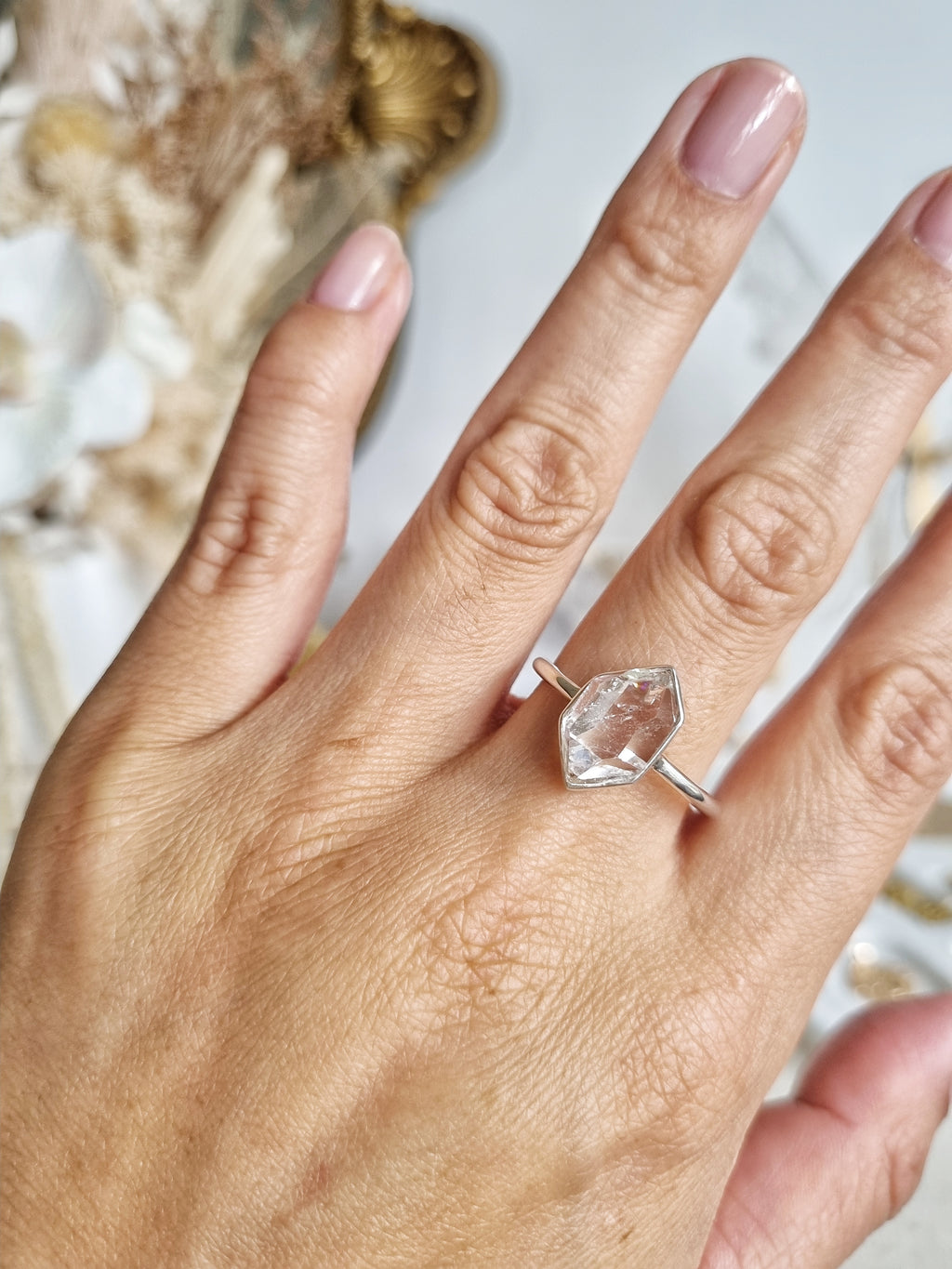 Clear Balochistan Pakimer Ring #2 | Size 11