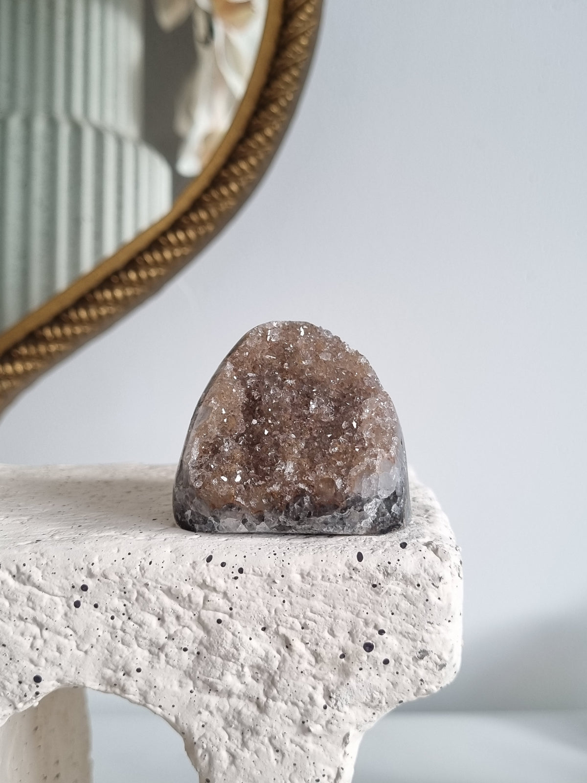 Brown Rainbow Amethyst Geode