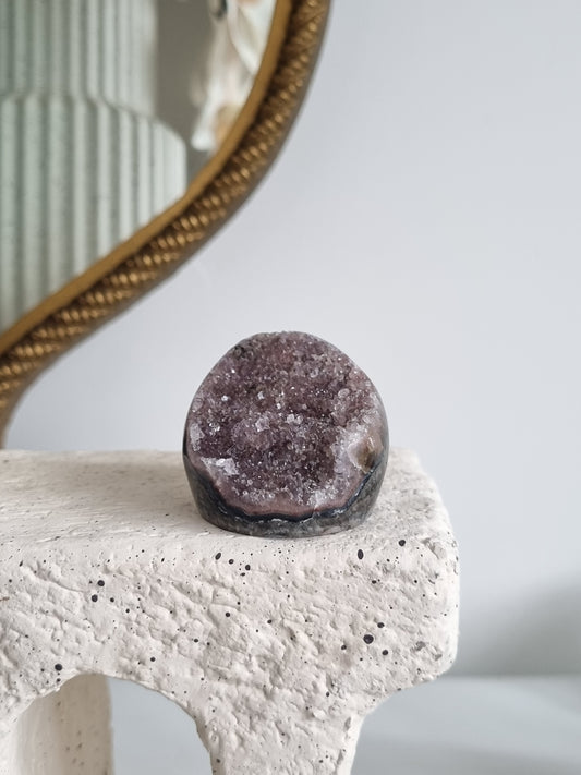 Lavender Rainbow Amethyst Geode