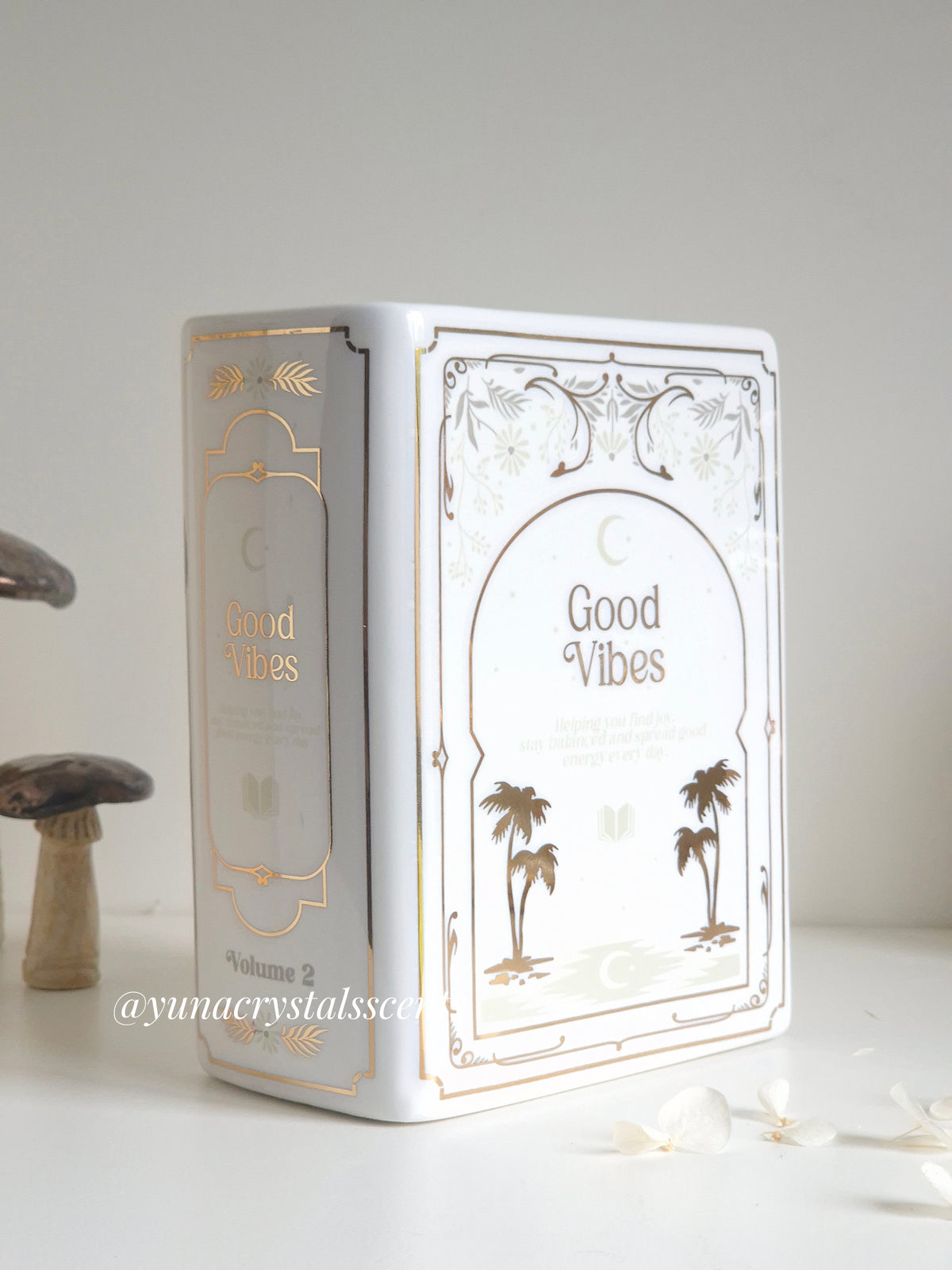 Bookish Ceramic Vase - white