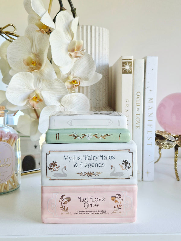 Pastel Stacked Books wax & Oil Warmer