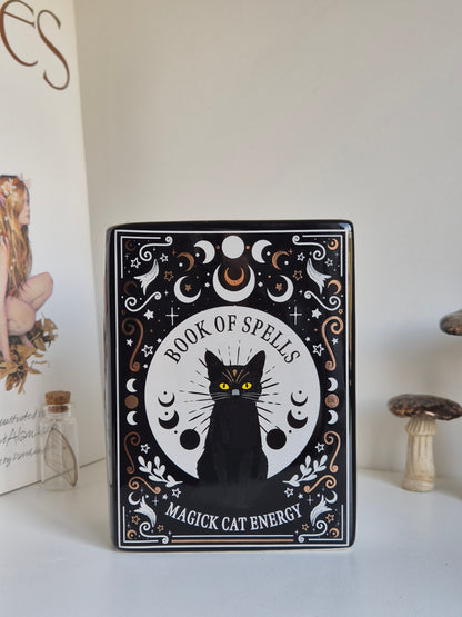 Black Cat Magick Ceramic Vase