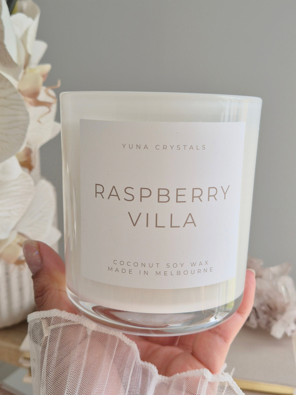 Raspberry Villa Coconut Soy Candle
