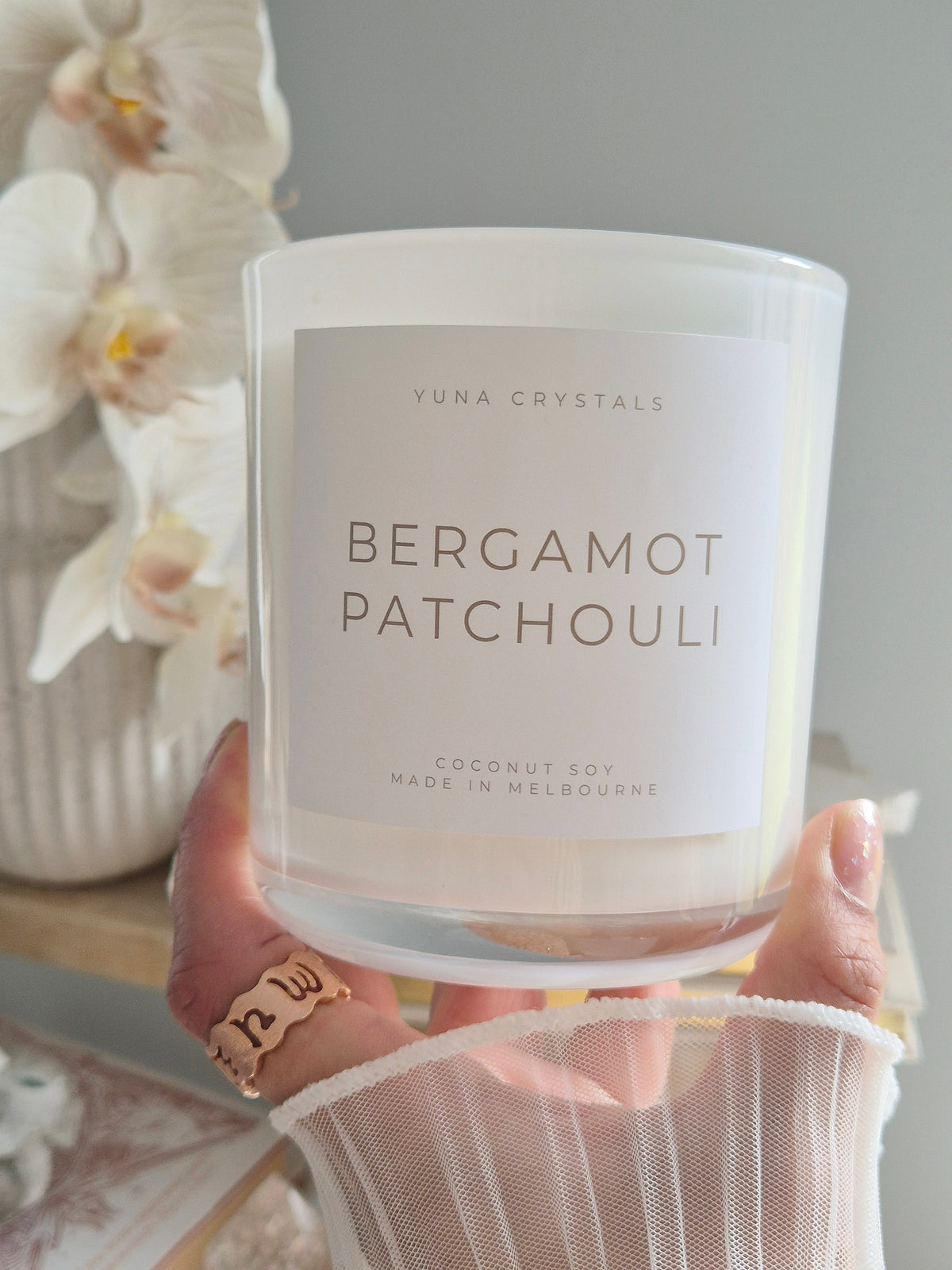 Bergamot Patchouli Coconut Soy Candle