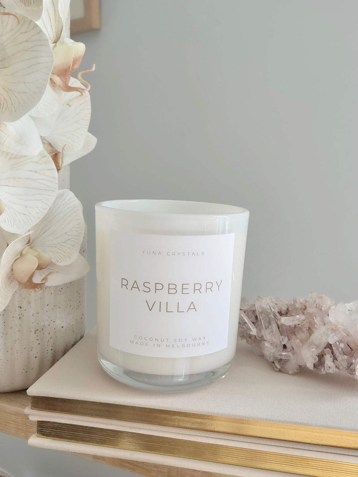 Raspberry Villa Coconut Soy Candle
