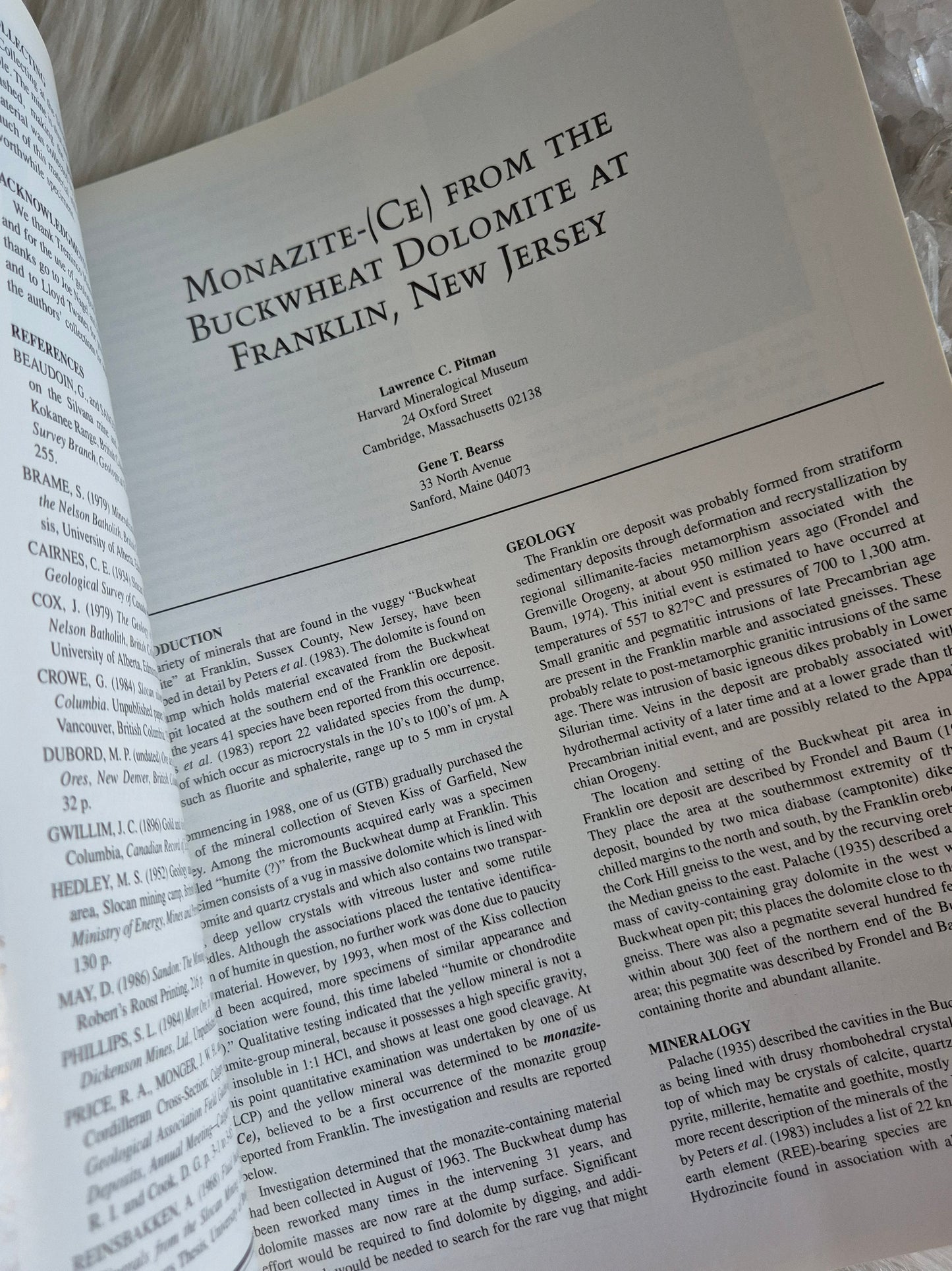 The Mineralogical Record November-December 1996 • Volume 27 • Number 6