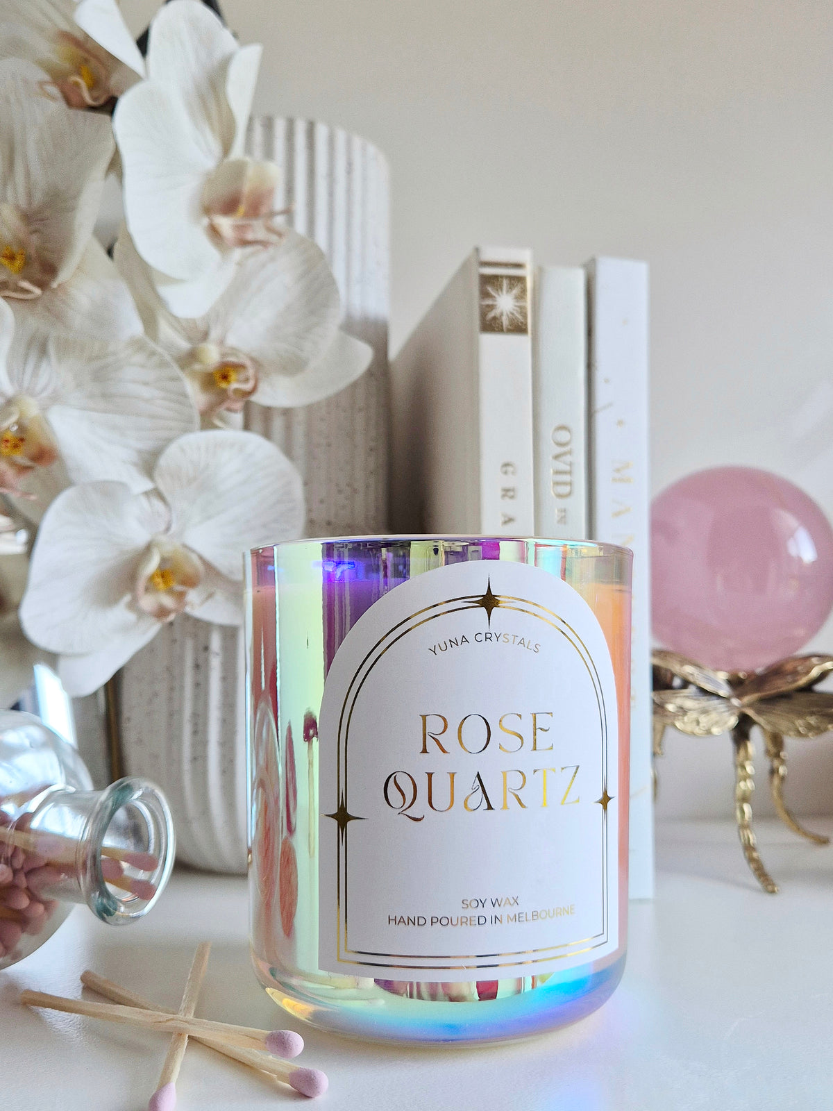 Rose Quartz Coconut Soy Candle