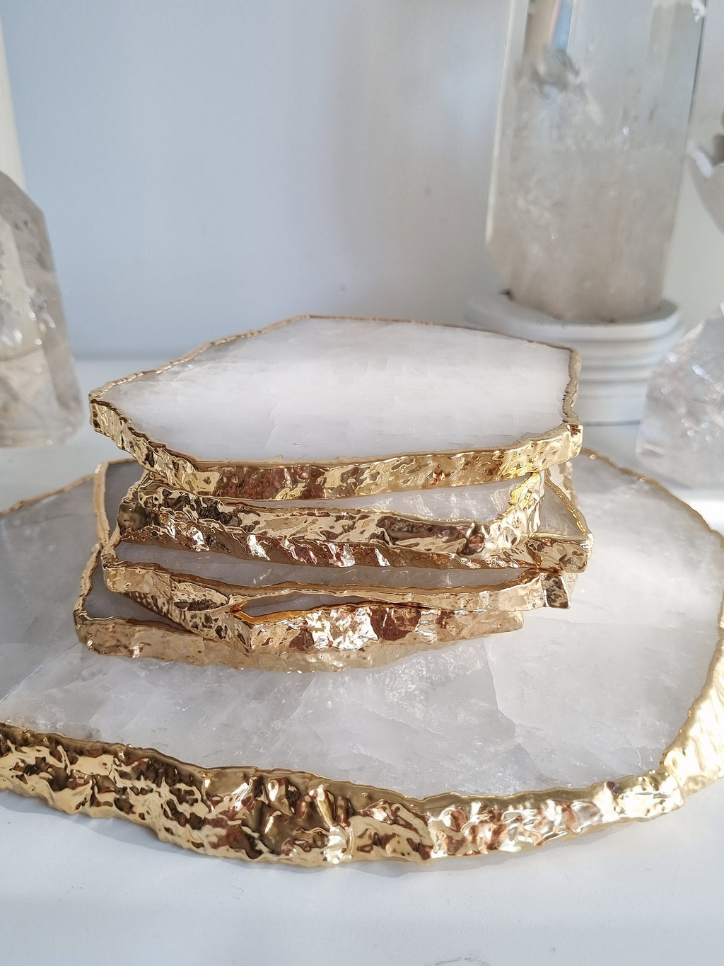 Clear Quartz Coasters
