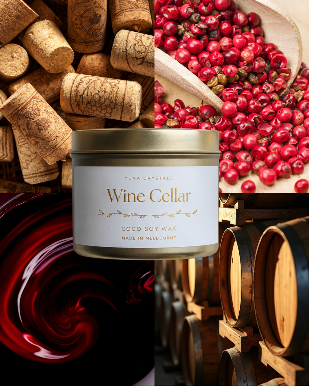 Wine Cellar Tin Candle