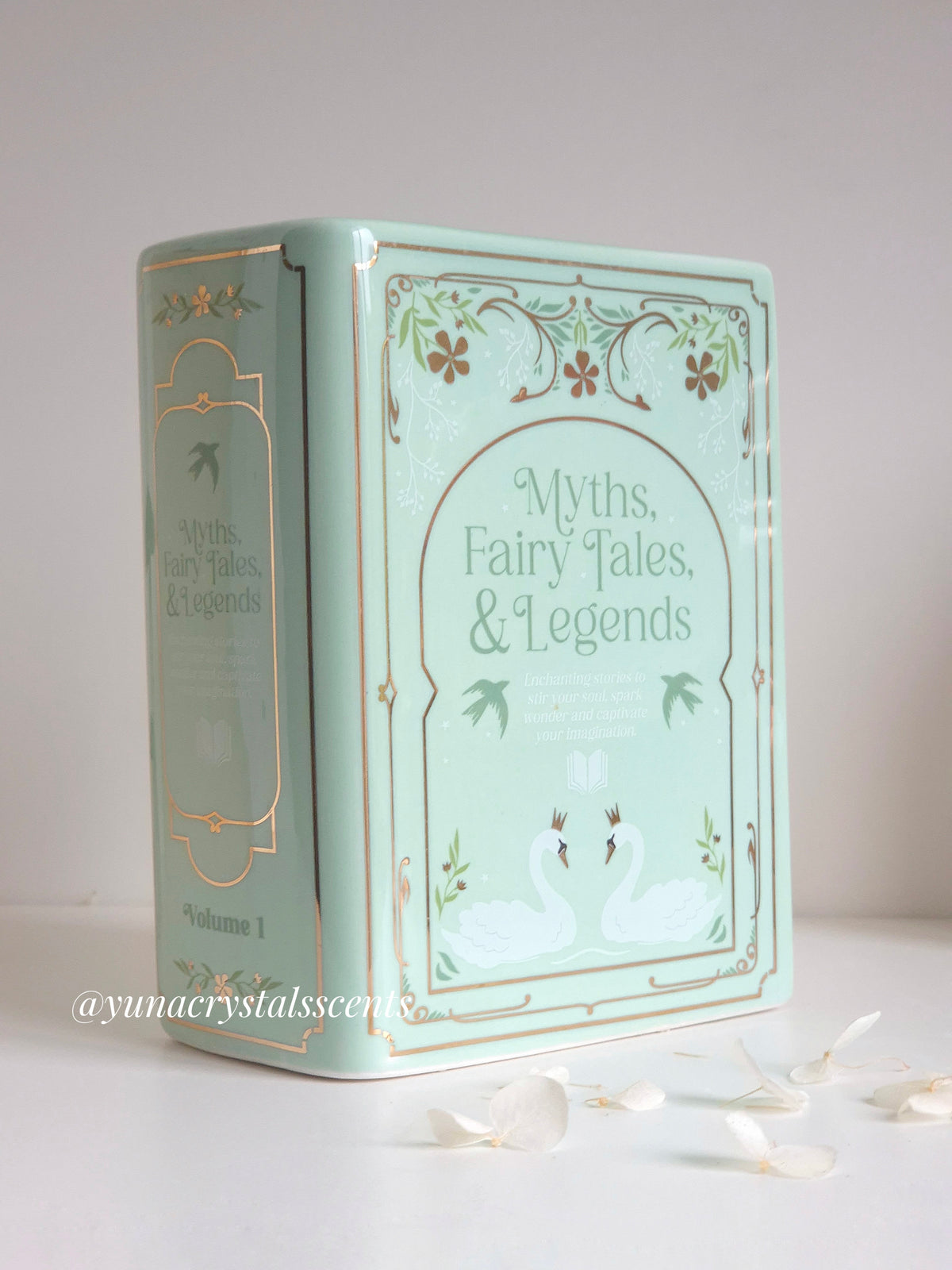 Bookish Ceramic Vase - Sage Green