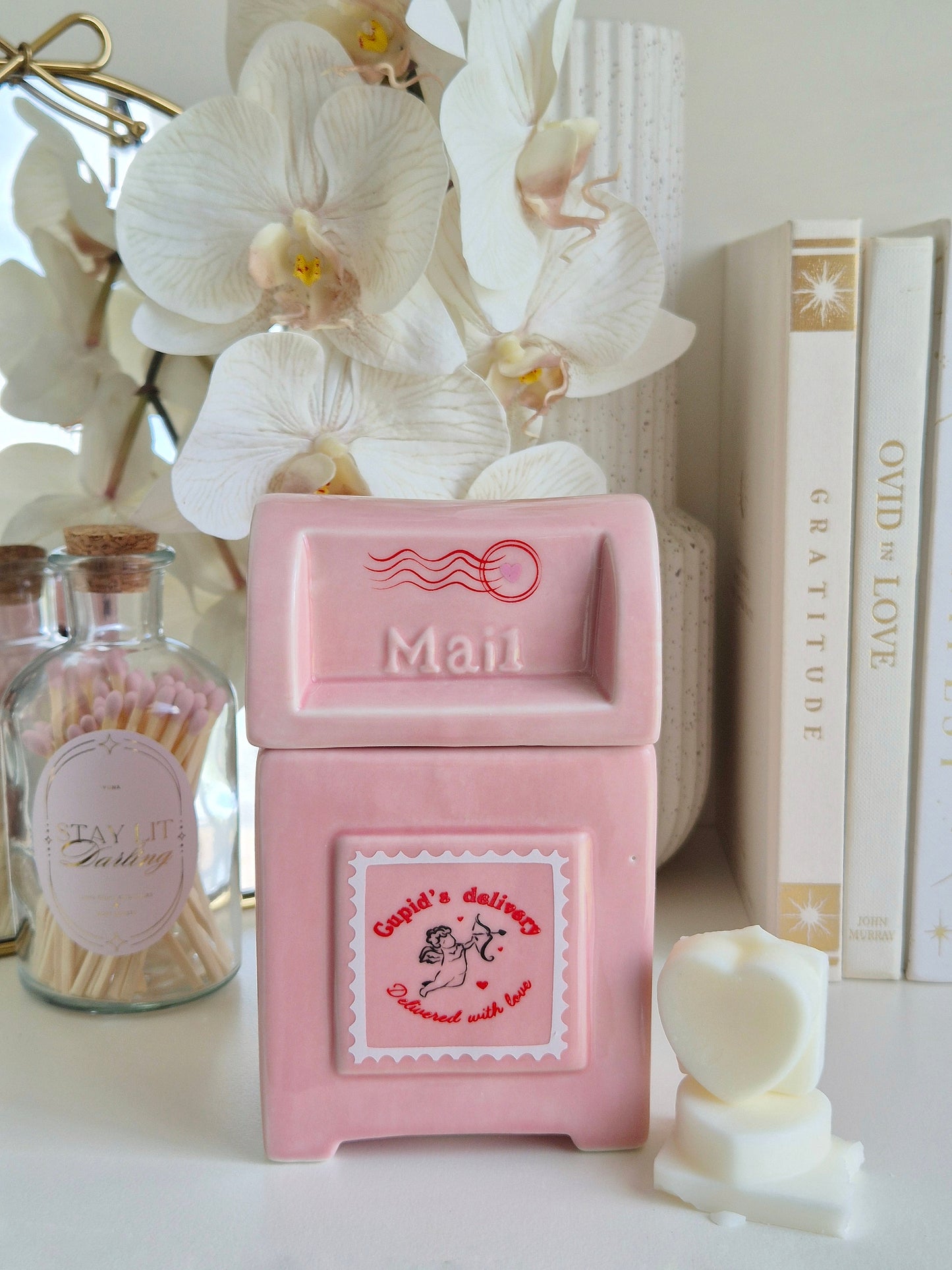 Cupids Delivery Postal Box Wax & Oil Warmer