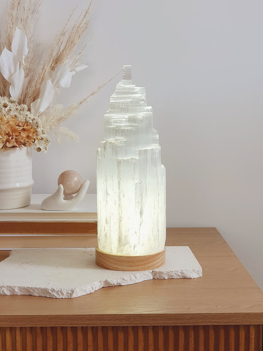 Selenite Lamp Medium