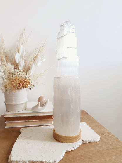 Selenite Lamp Large