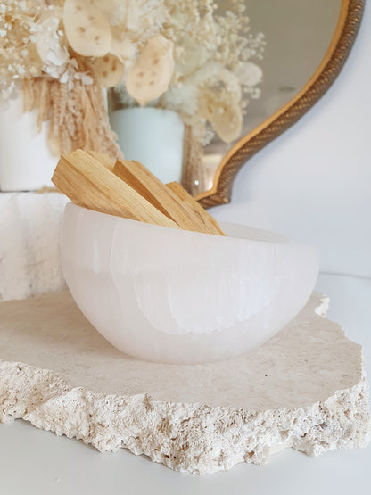 Selenite Dipped Edge Bowl