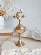 Brass Moon Incense Burner