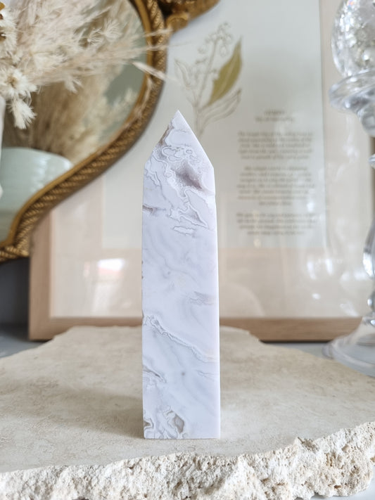 White Plume Agate Tower | PAT012