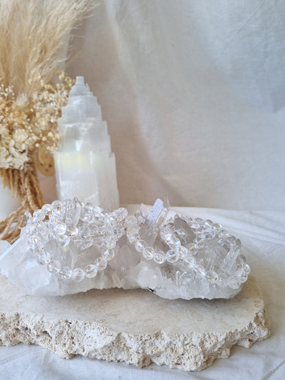 Clear Quartz Stretch Bracelet | 8mm