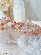 Flower Agate Stretch Bracelet