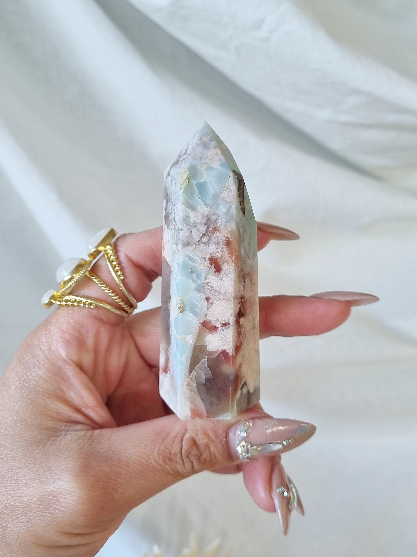 Green Flower Agate Point | choose your own