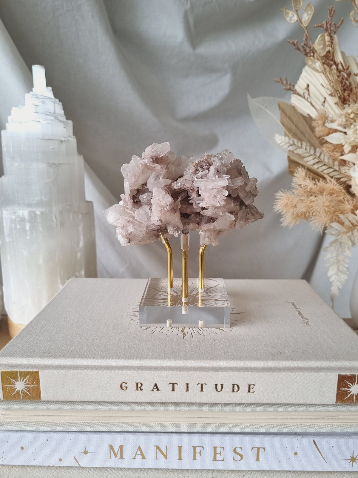 Pink Faden Quartz Cluster | PFC08
