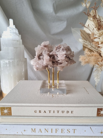 Pink Faden Quartz Cluster | PFC08