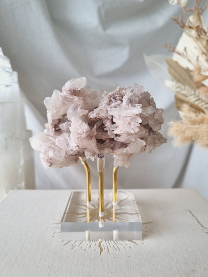 Pink Faden Quartz Cluster | PFC08