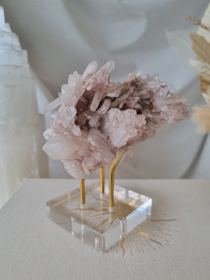 Pink Faden Quartz Cluster | PFC08