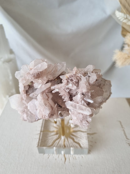 Pink Faden Quartz Cluster | PFC08