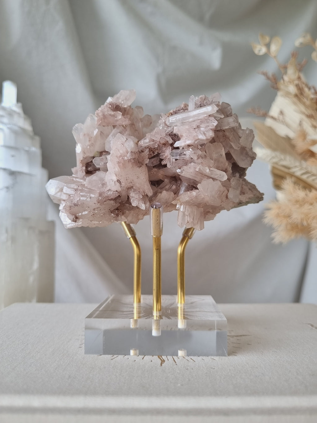 Pink Faden Quartz Cluster | PFC08