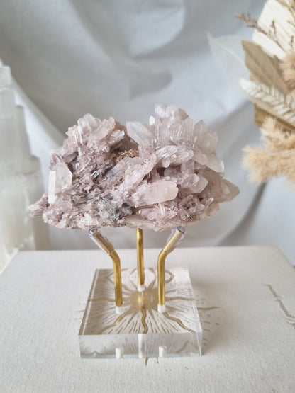 Pink Faden Quartz Cluster | PFC08