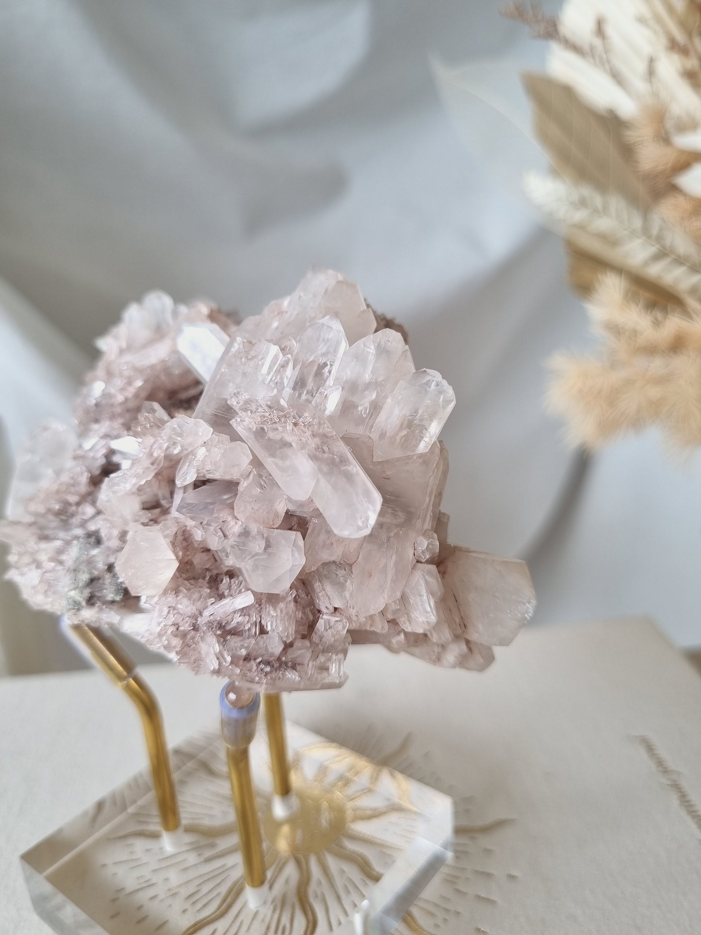 Pink Faden Quartz Cluster | PFC08