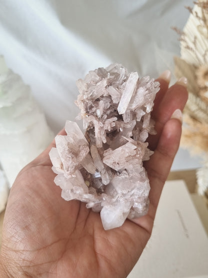 Pink Faden Quartz Cluster | PFC08