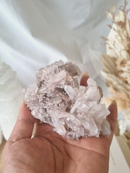 Pink Faden Quartz Cluster | PFC08