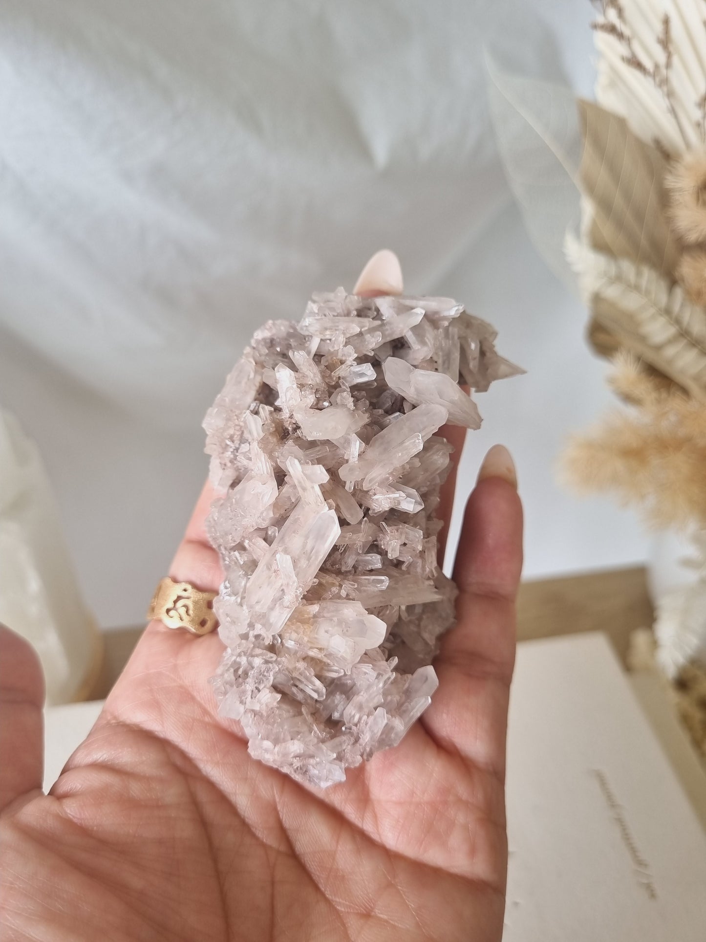 Pink Faden Quartz Cluster | PFC09