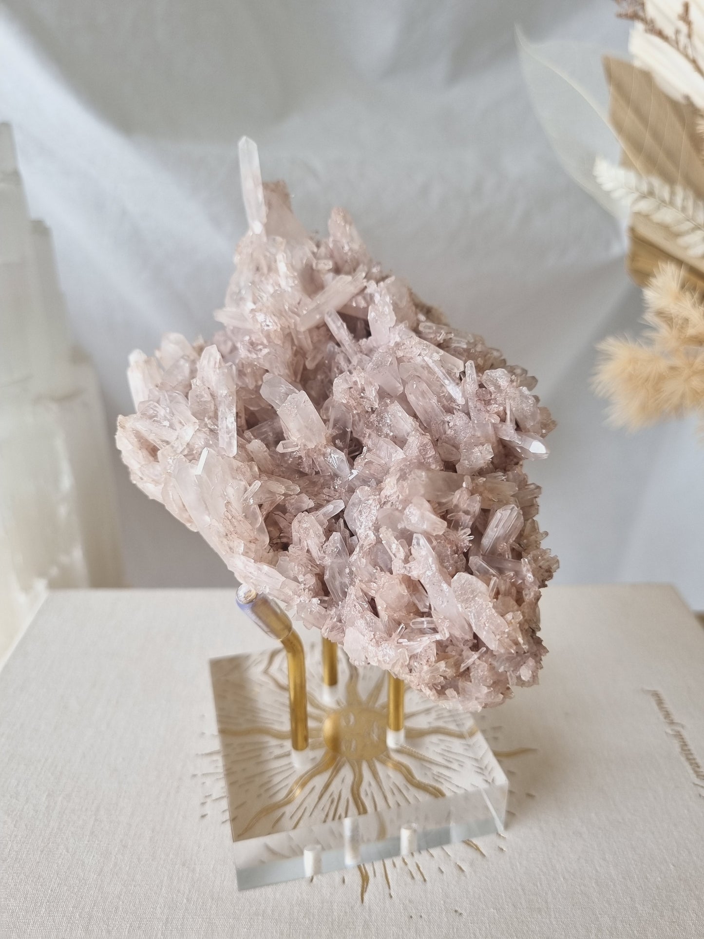 Pink Faden Quartz Cluster | PFC13