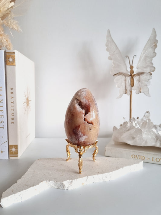 Pink Amethyst Egg on stand | PAE03