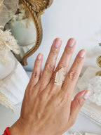 Lemurian Ring on gold plated band | LMR2